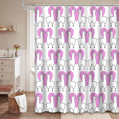 Rideau de douche imperméable à motif floral avec 12 crochets Andes