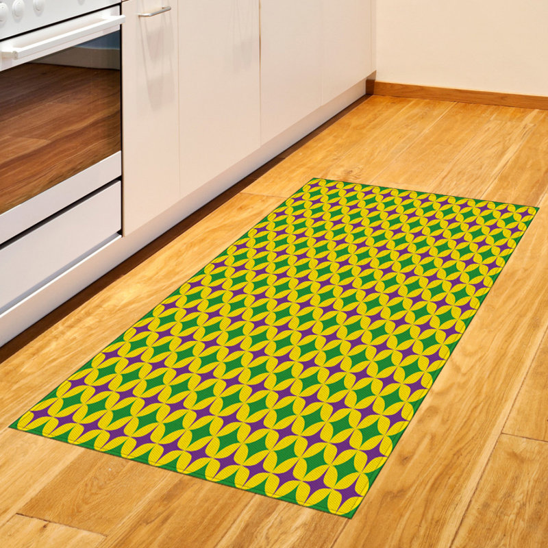 Mardi Gras High Density Long Fiber Poly Threads Decorative Area Rug Carpet, Rectangle 2'7" x 5'