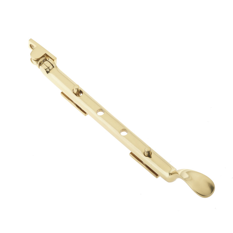 250Mm Db Casement Stay, Polished Brass, 25cm H x 1.5cm W x 2.2cm D