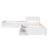 L-shaped Twin Platform Bed with Trundle, Drawers, and Built-in Desk for Space-Saving and Multi-Functional Use in White