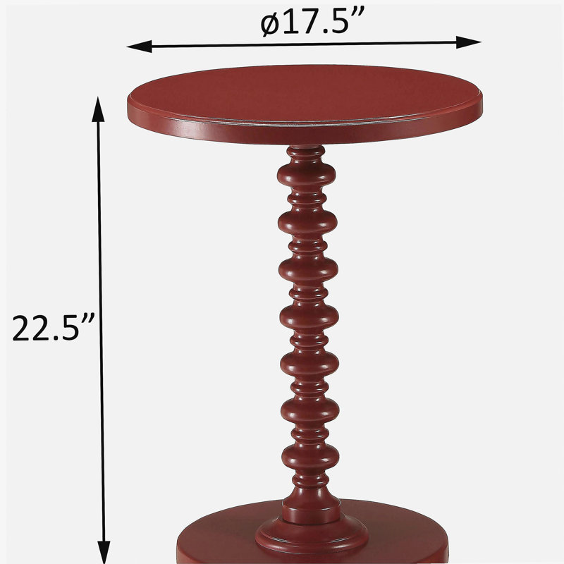 Table d'appoint Red Oak, Rouge