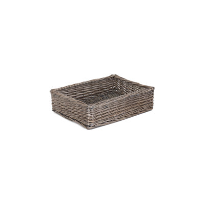 Shelly Wicker Storage Tray Basket