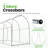 KING BIRD 10x6.6x6.6FT Upgraded Large Walk-in Greenhouse Heavy Duty Galvanized Steel Frame 2 Zippered Screen Doors 6 Screen Windows Tunnel Garden Plant Hot Green House Green-122938061