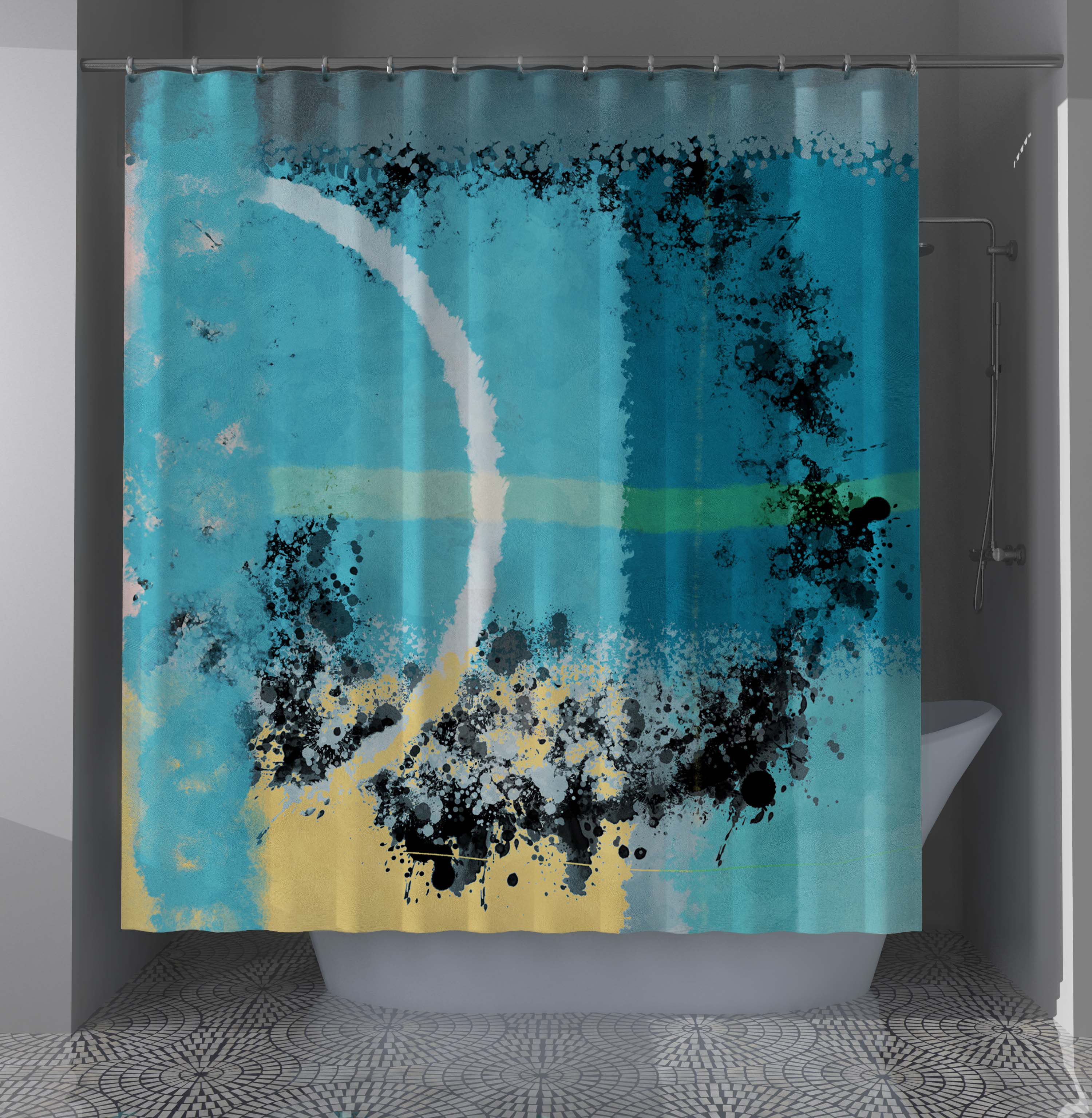 East Urban Home Tuthill Abstract Shower Curtain Wayfair