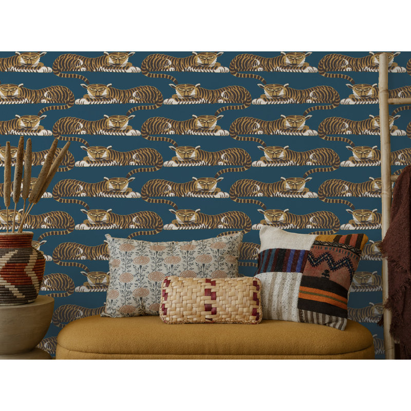 Wallpaper Double Roll by Yuki Osada, Dark Teal