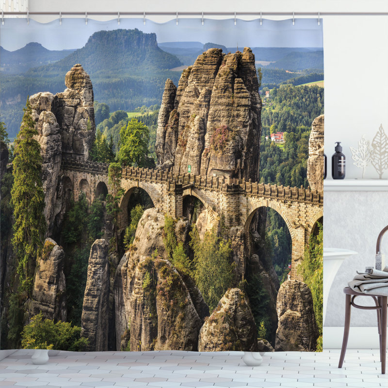Medieval Shower Curtain Set + Hooks, 70" H x 69" W