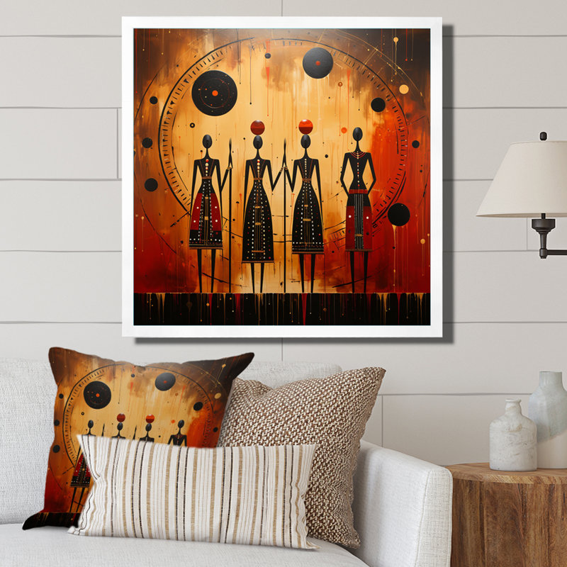 Tribus d'Afrique, Traditions anciennes III - décoration murale tribale africaine, H 30 po x l 30 po x P 1 po