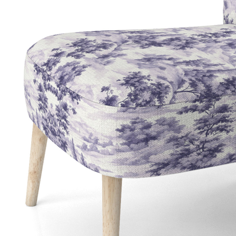 Chaise d'appoint en tissu French Pastel, Chaise d'appoint sans accoudoirs
