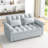 Loveseats Sofa Bed With Pull-Out Bed,Adjsutable Back-1064009331