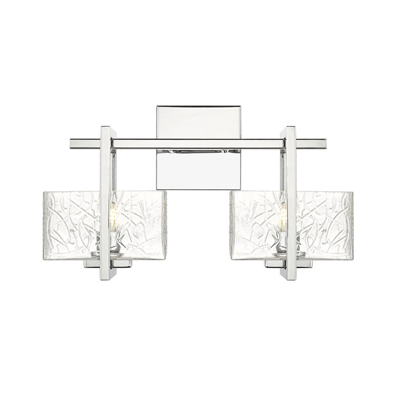 2 - Light Dimmable Bath Bar, Polished Chrome