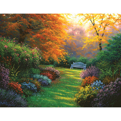 « automne jardin » par charles white, reproduction d’art sur toile tendue