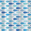 Aquarium White & Blue Shower Curtain