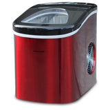 Ice Maker with 26 lbs. Capacity Countertop Stainless Steel Ice Maker with Transparent Window