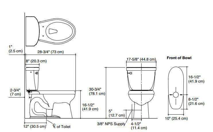 Barrington™ Elongated Two-Piece Toilet, Black Black, Left-Hand
