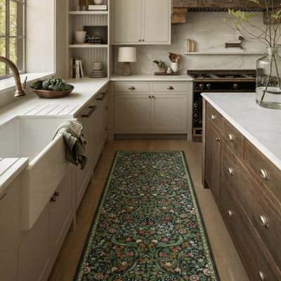 Tapis lavable à motif floral Kaldi