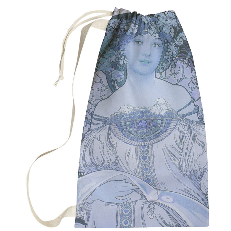 Sac à linge à lit bougon Magdaleno, Petit (H 64 po x l 20 po x P 1,5 po), Bleu