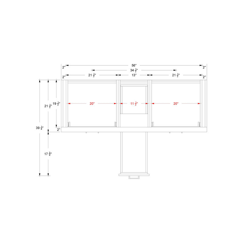 Avalon Double Bath Vanity, 60", Gray Weathered, Matte Black