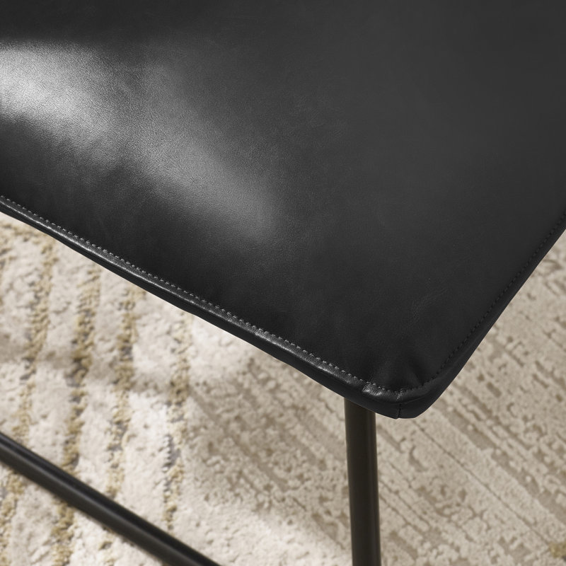 Faux Leather Accent Chair, Black