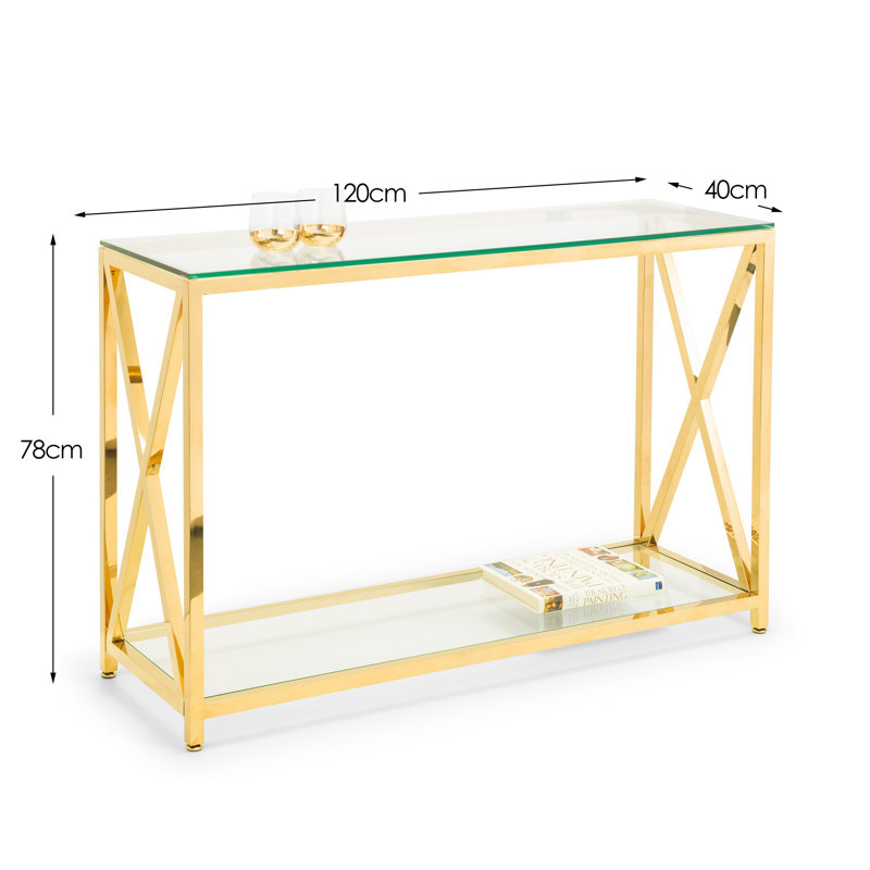 Trueblood Console Table, Gold