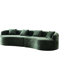 Canapé moderne 2 places en mousse haute densité et chenille incurvée, sans assemblage, idéal pour les petits espaces, dossier et accoudoirs roulés en chenille, rembourrage inclus, parfait pour les petits salons.