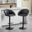 Swivel Upholstered Adjustable Height Bar Stool-458479945-458479947