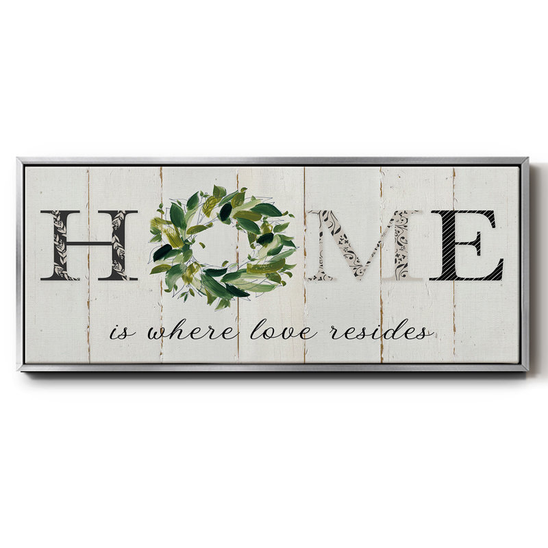 «Love Resides» - Toile encadrée, H 12 po x l 30 po