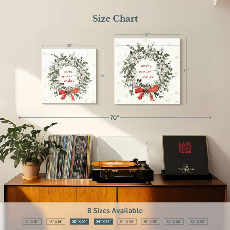 Lelend Modern Farmhouse VII Christmas, H 20 po x l 20 po
