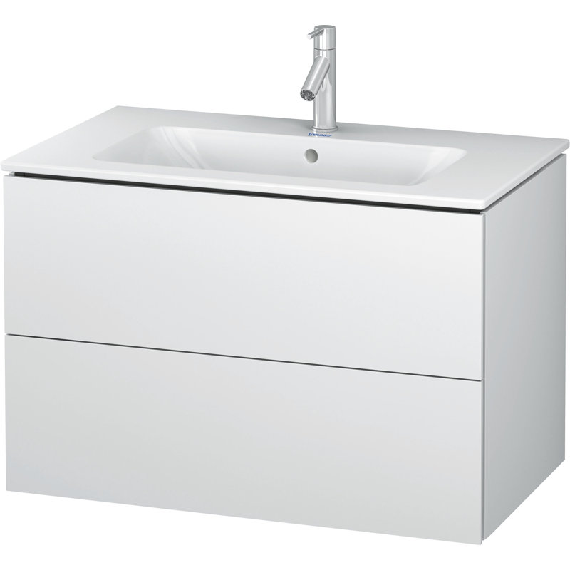 Base de meuble-lavabo mural simple 32,25 po seulement, Blanc mat