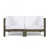 Coussin blanc / cadre gris