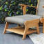 Watkins Teak Upholstered Ottoman with Cushion