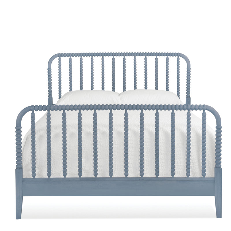 Lind Island Solid Wood Spindle Bed, King, Sea Glass