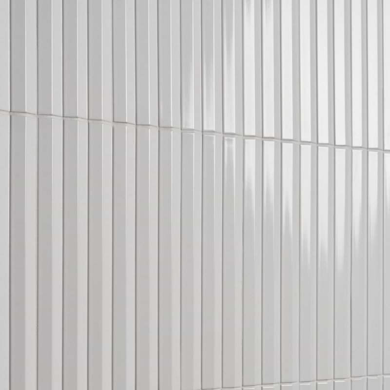 Ponto 4.92 in. x 15.74 in. Glossy Porcelain Tile, Bianco White