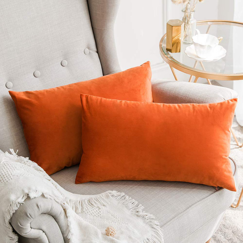 Housse de coussin lombaire Payson, Orange, H 12 po x l 20 po