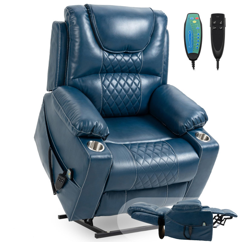 Grand fauteuil inclinable électrique avec massage et chaleur