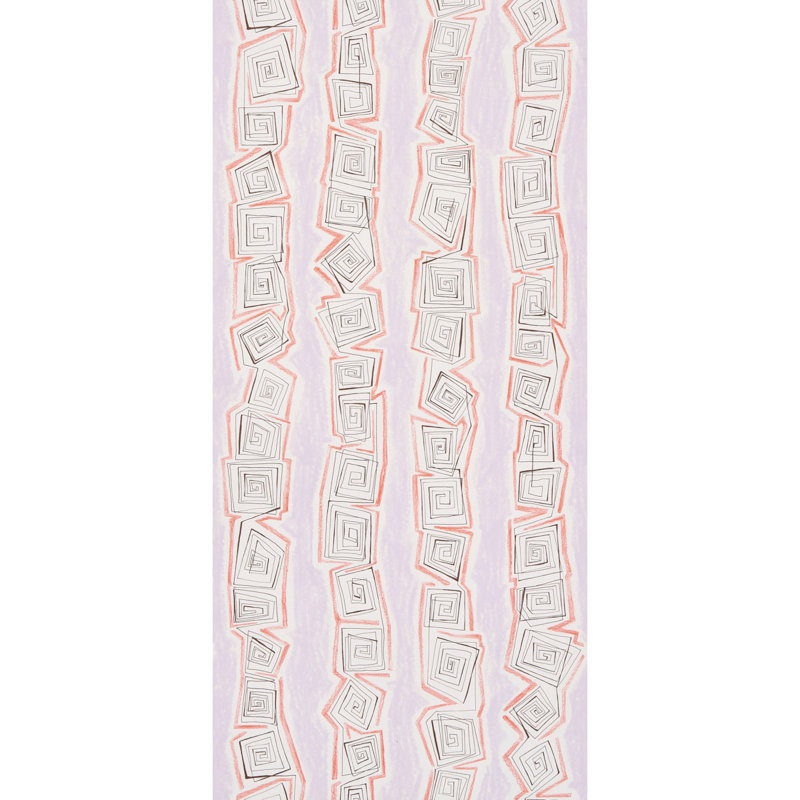 Schumacher x Backdrop Taboo Wallpaper, Warm Lilac