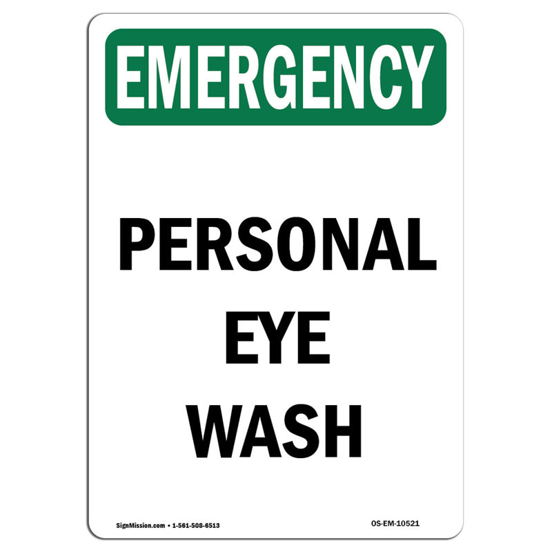 Enseigne d'urgence personnelle, H 18 po x l 12 po x P 0,1 po