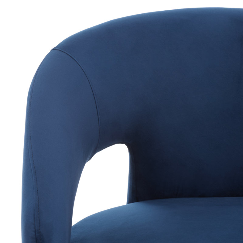Fauteuil en velours l 28,5 po Ashlyn, Velours marine