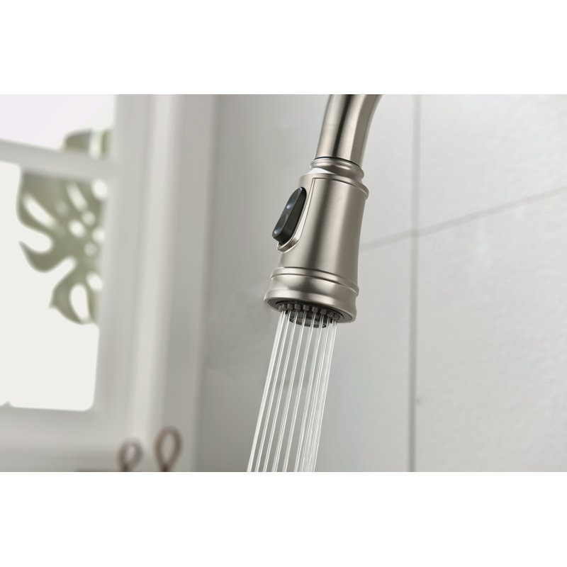 Single Handle High Arc Pull Out Kitchen Faucet,Single Level Stainless Steel Kitchen Sink Faucets With Pull Down Sprayer