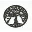 Art mural rétro en fonte arbre de vie avec finition bronze et vert-de-gris - 11,75 po de diamètre, 0,25 po d'épaisseur