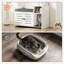 Grande clôture cachée pour meubles de litière pour chat, table d'appoint pour litière pour chat avec portes à double ouverture-1137345711
