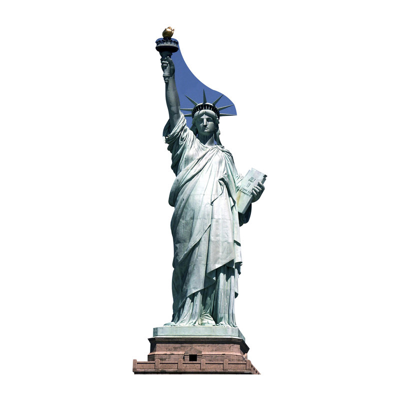 Accroche en carton statue of liberty
