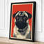 Pug Portrait Retro - Wrapped Canvas-242381135-242381138