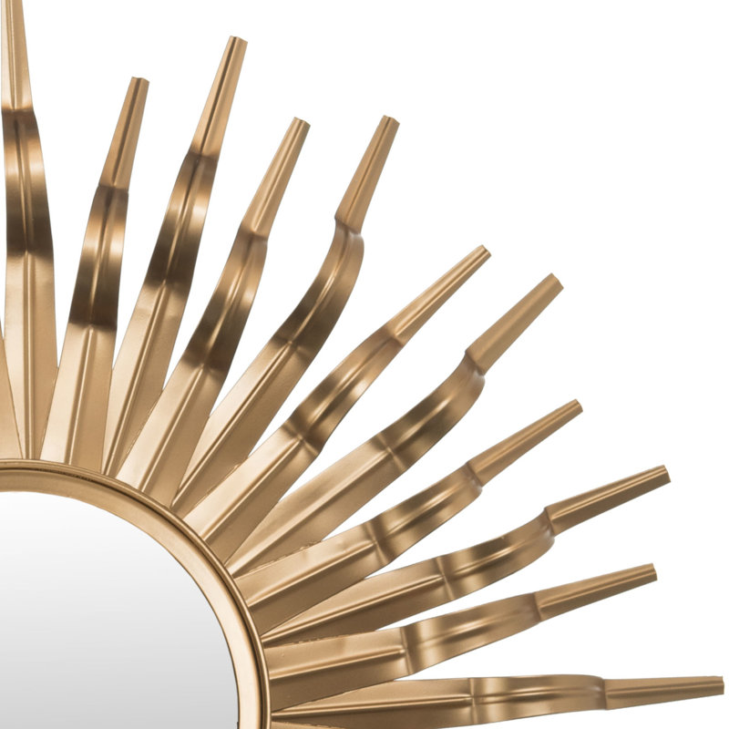 Wald Metal Flat Wall Mirror, Gold