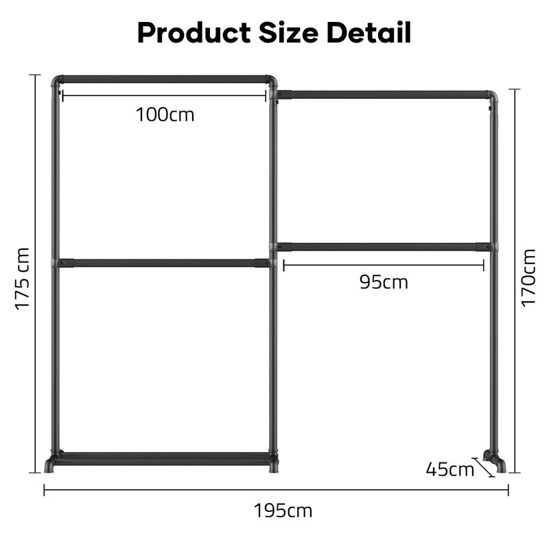 195 cm Clothes Rack