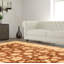 Tapis décoratif en laine de conception unique 3 pi 11 po x 6 pi 2 po noué à la main New Age en laine brun/vert