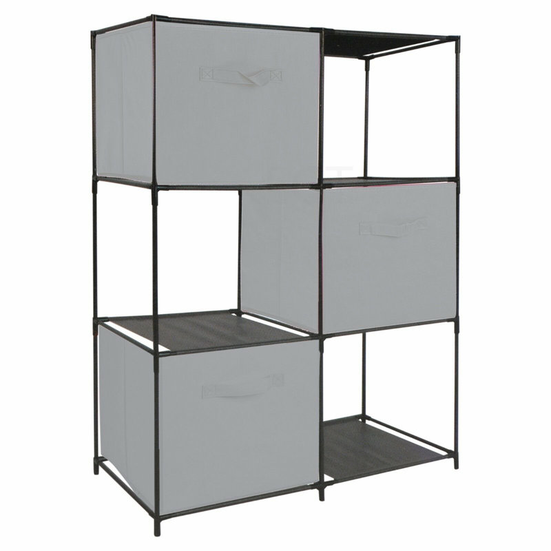Fava 104cm H X 34.5cm W Aluminum Kids Cube, Grey
