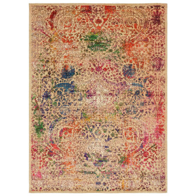 Silk Treasures One-of-a-Kind Rectangle 8'10" X 12'1" New Age Area Rug Purple