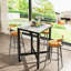 Mianca Marble Top Metal Base Dining Table-795029427