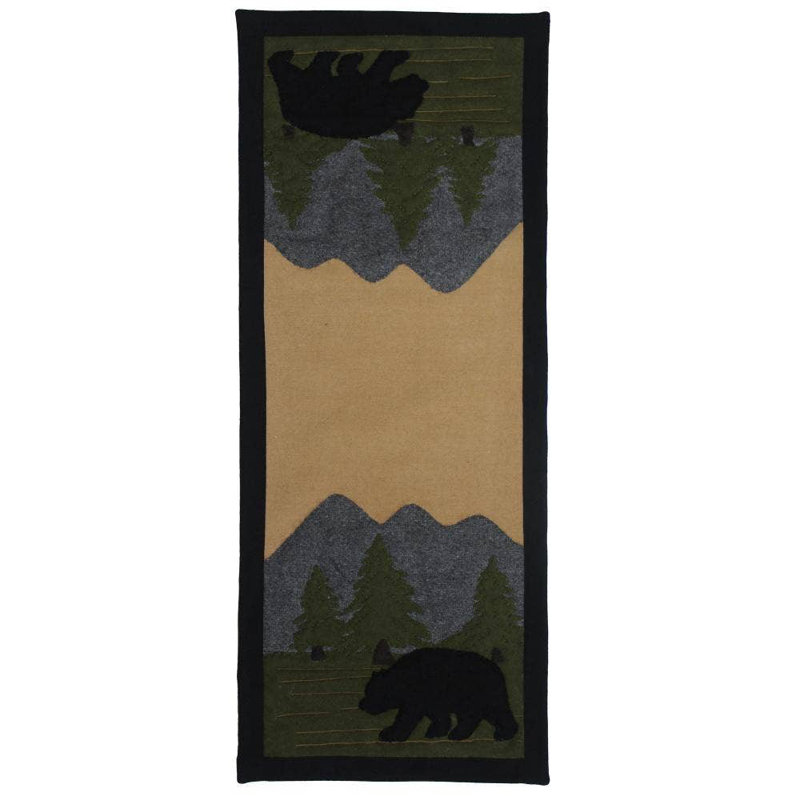 Bear In Woods Table Runner