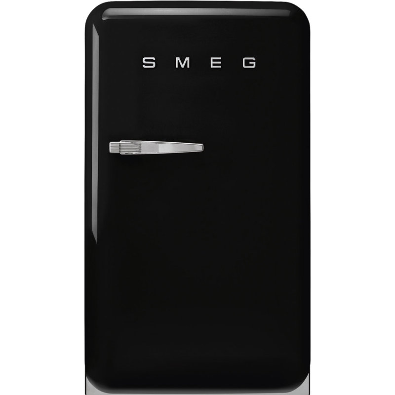 SMEG 21.44" 4.48 Cubic Feet Cu. Ft. Energy Star Black Refrigerator, Black, Right